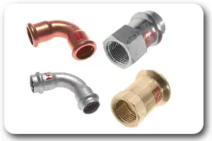 Pressfittings aus Kupfer und Edelstahl Pressfittings aus Kupfer und Edelstahl